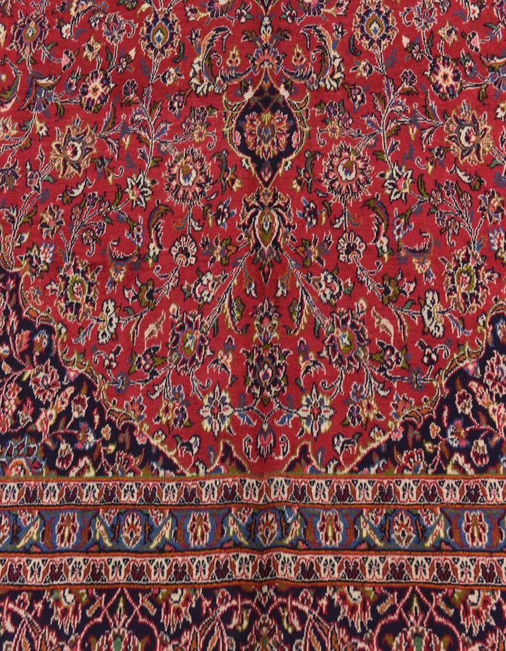 Detail image of  9' 8 x 12' 8  Hand Knotted Mashad Persian Wool Rug