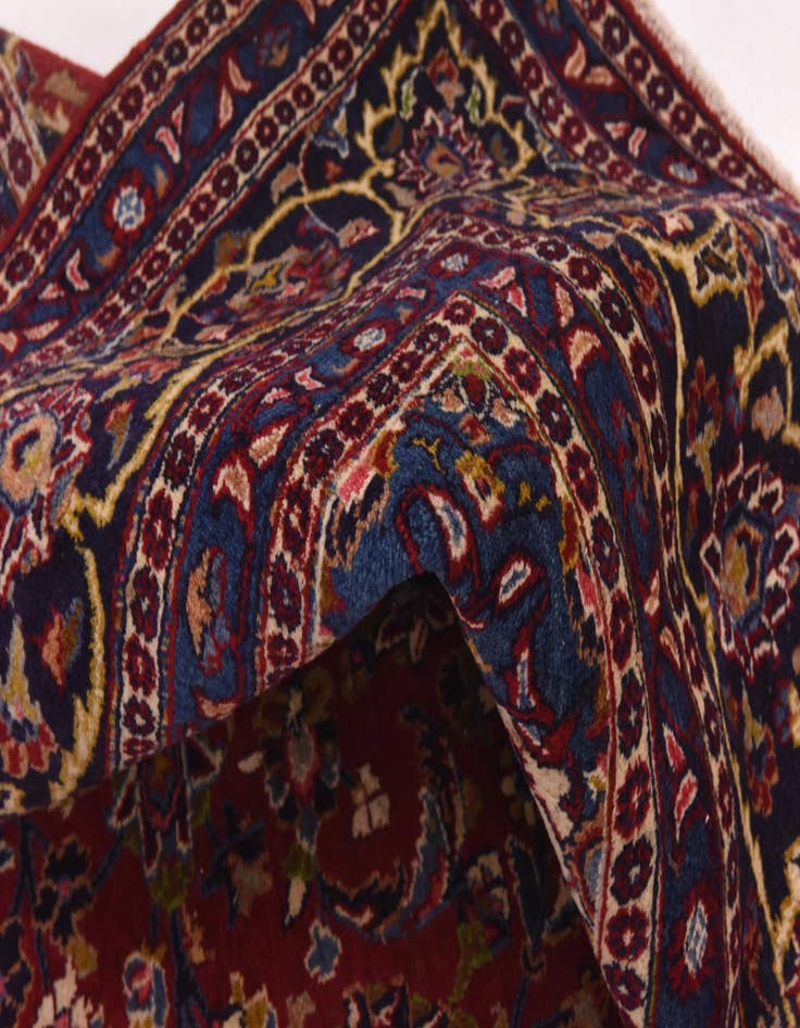 Detail image of  9' 6 x 12' 5  Hand Knotted Mashad Persian Wool Rug