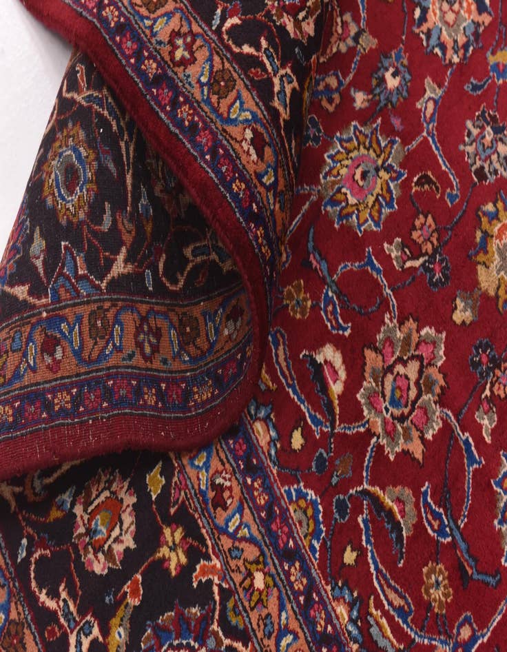 Detail image of  9' 7 x 12' 10  Hand Knotted Mashad Persian Wool Rug