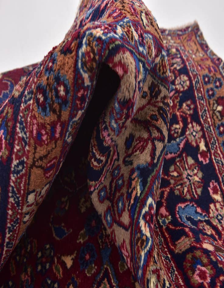 Detail image of  9' 9 x 12' 7  Hand Knotted Mashad Persian Wool Rug