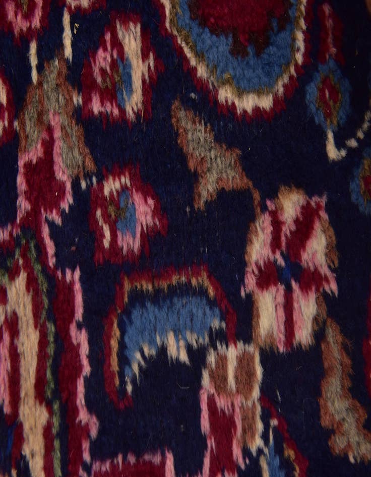 Detail image of  9' 9 x 12' 7  Hand Knotted Mashad Persian Wool Rug