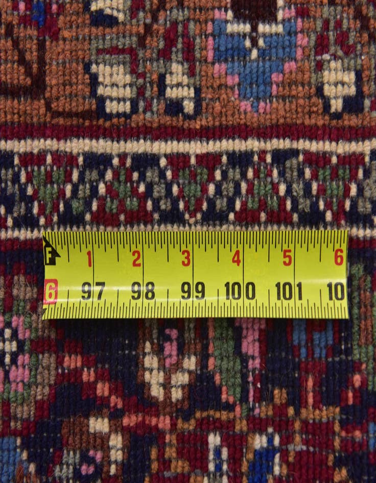 Detail image of  9' 9 x 12' 7  Hand Knotted Mashad Persian Wool Rug