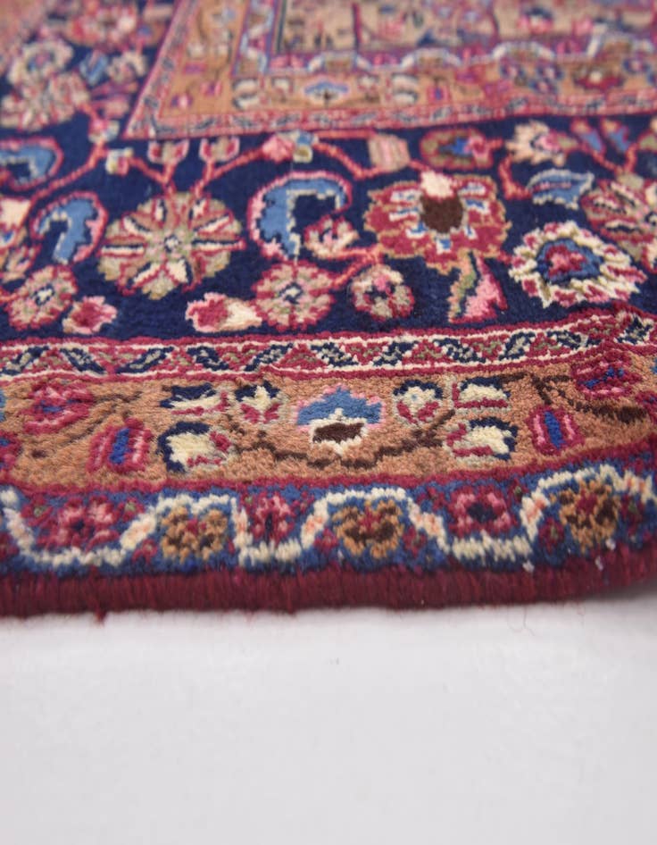 Detail image of  9' 9 x 12' 7  Hand Knotted Mashad Persian Wool Rug