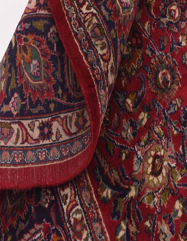 Detail image of  10' x 13' 2  Hand Knotted Mashad Persian Wool Rug