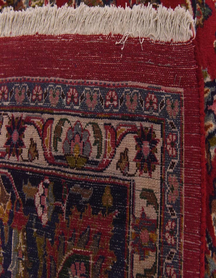 Detail image of  10' x 13' 2  Hand Knotted Mashad Persian Wool Rug