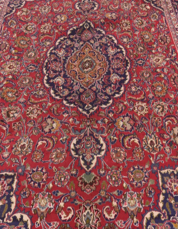 Detail image of  10' x 13' 2  Hand Knotted Mashad Persian Wool Rug