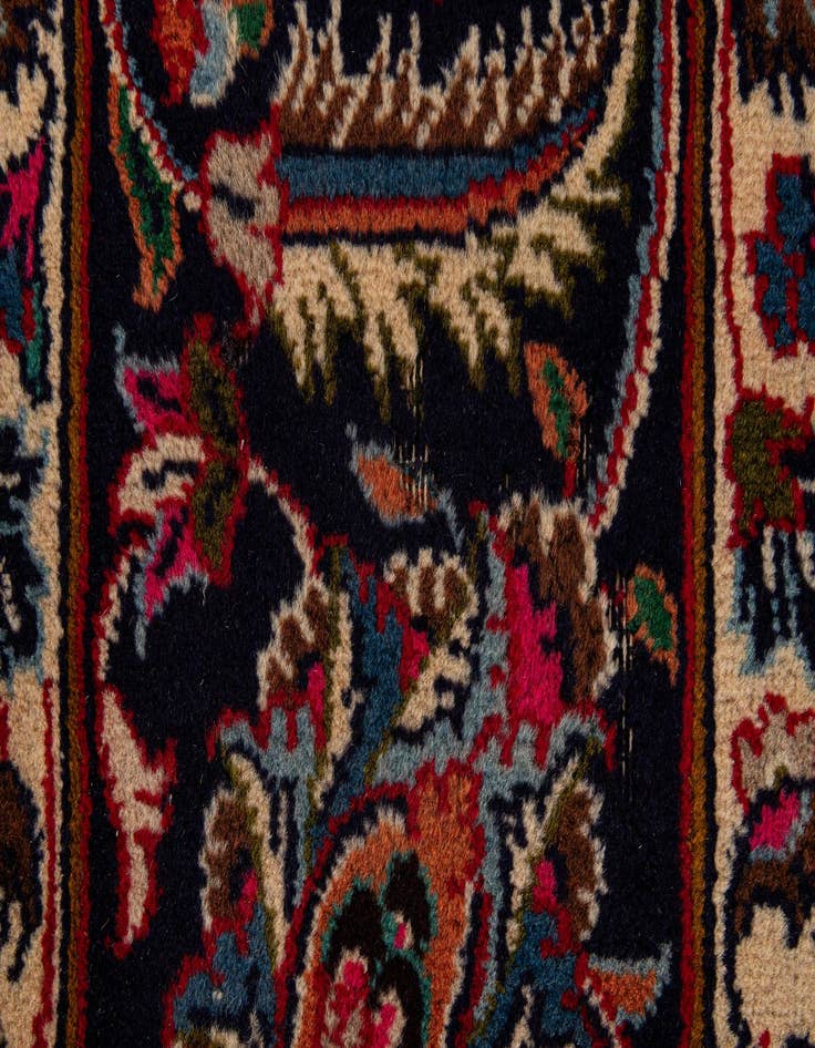 Detail image of  9' 7 x 12' 10  Hand Knotted Mashad Persian Wool Rug