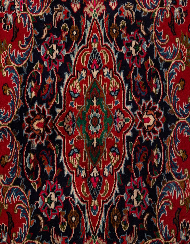 Detail image of  9' 7 x 12' 10  Hand Knotted Mashad Persian Wool Rug