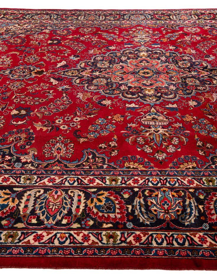 Detail image of  9' 7 x 12' 5 Mashad Wool Rug