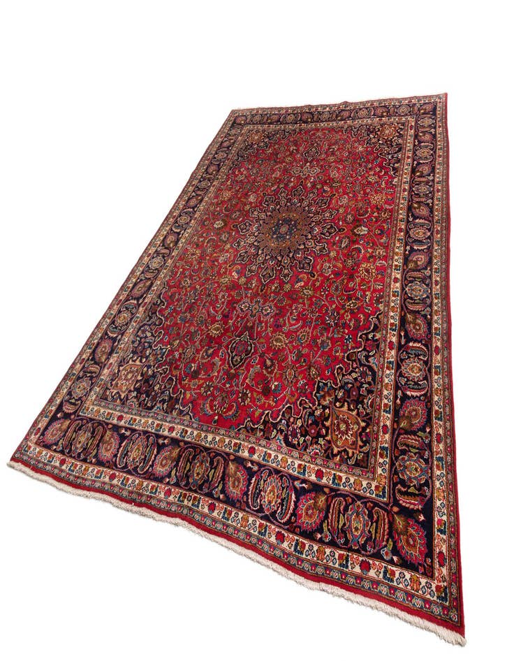 Detail image of  9' 3 x 12' Mashad Wool Rug