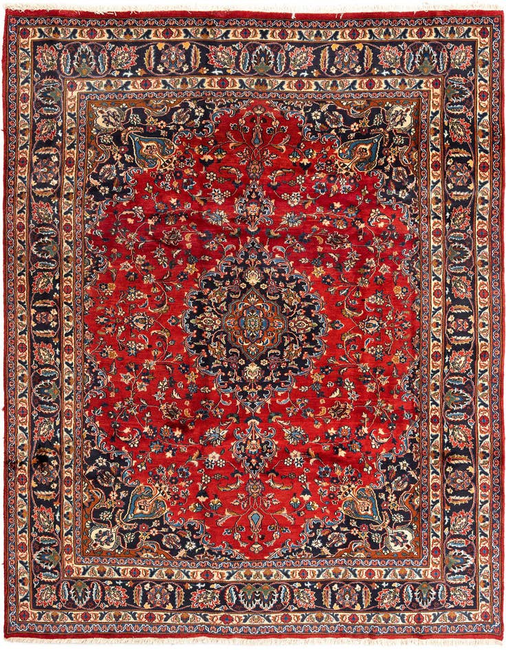 Detail image of  7' 9 x 11' 1 Mashad Wool Rug