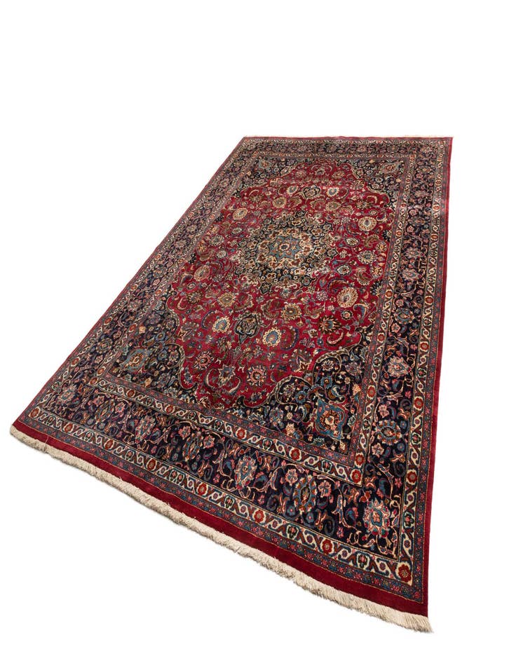 Detail image of  9' 9 x 13' 1 Mashad Wool Rug