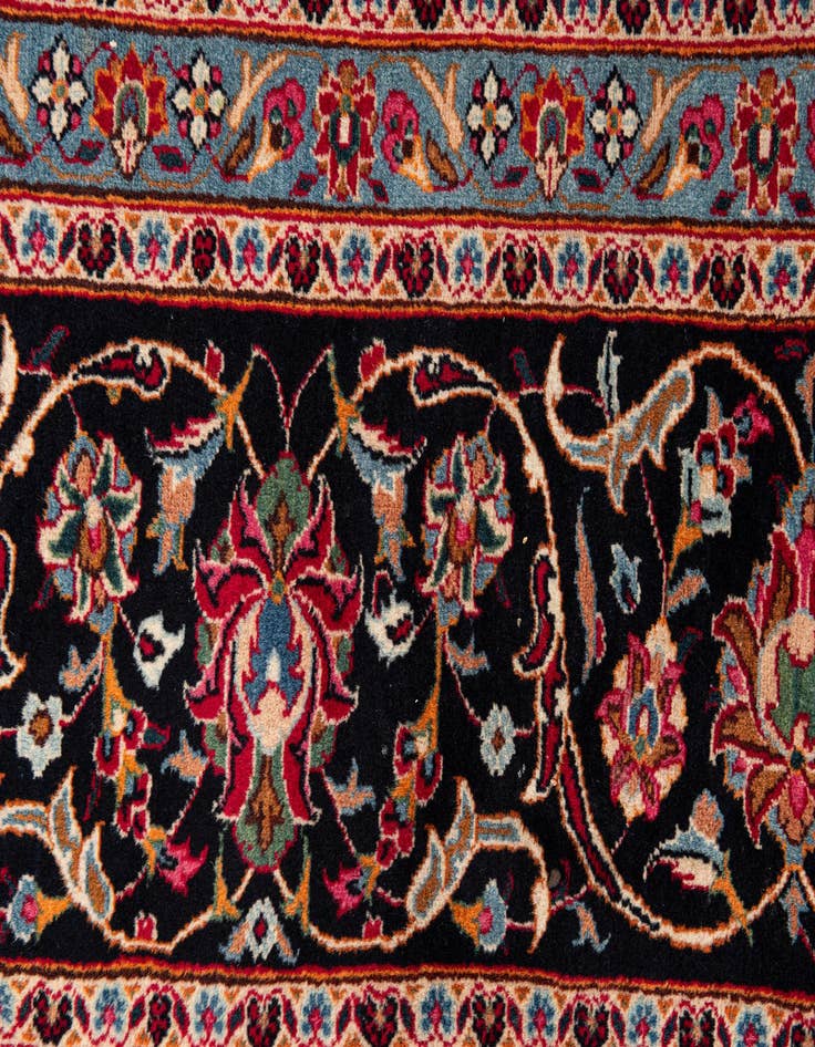 Detail image of  9' 8 x 12' 6  Hand Knotted Mashad Persian Wool Rug