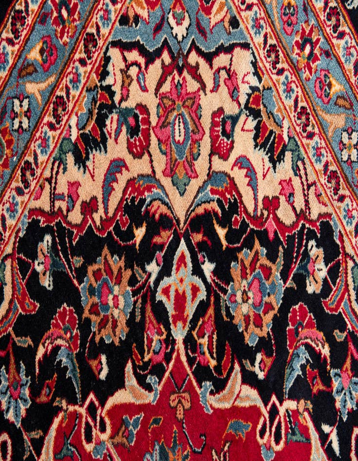 Detail image of  9' 8 x 12' 6  Hand Knotted Mashad Persian Wool Rug