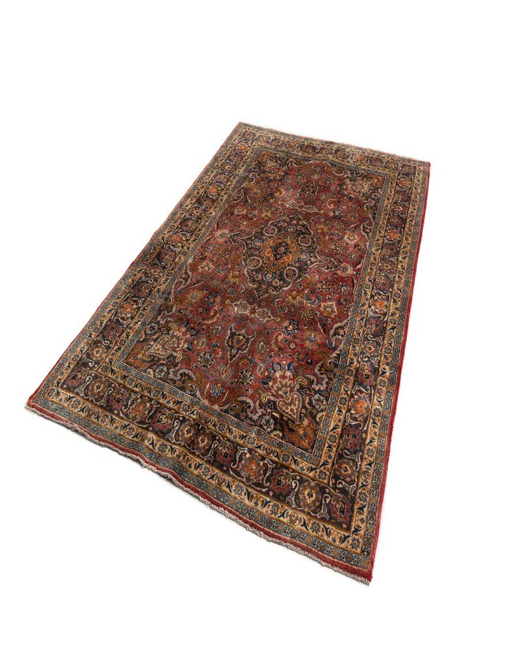 Detail image of  6' 4 x 10' 3 Mashad Wool Rug