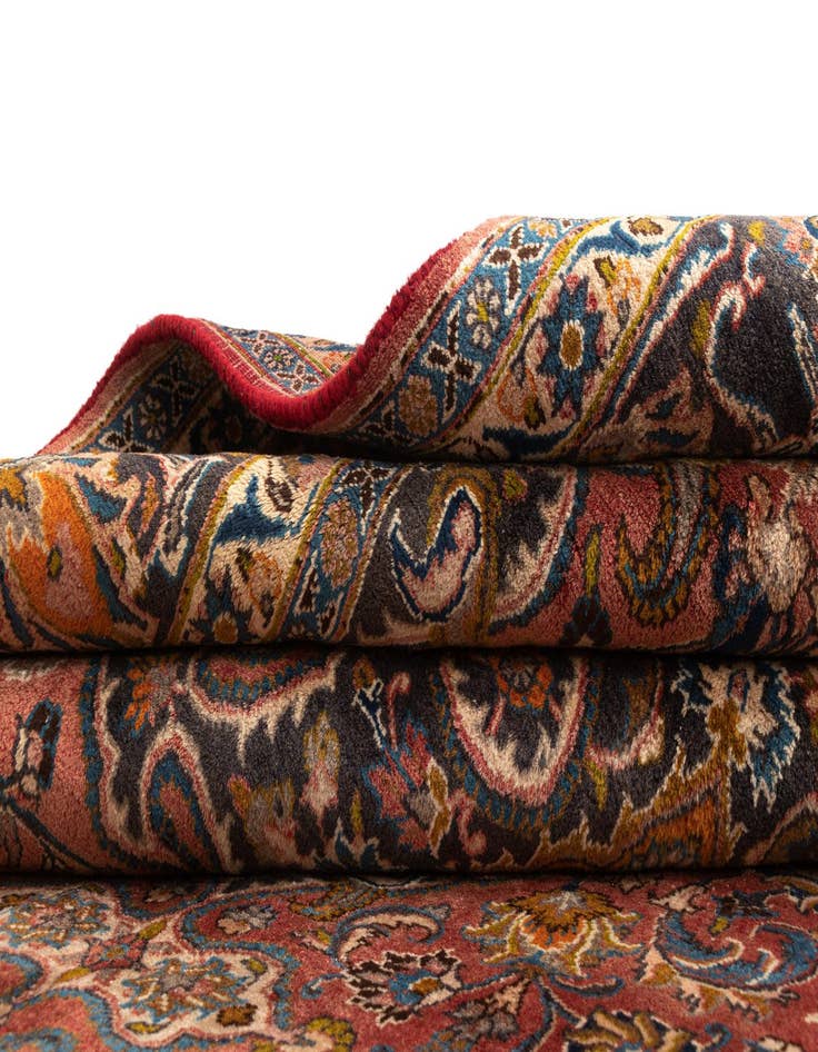 Detail image of  6' 4 x 10' 3 Mashad Wool Rug