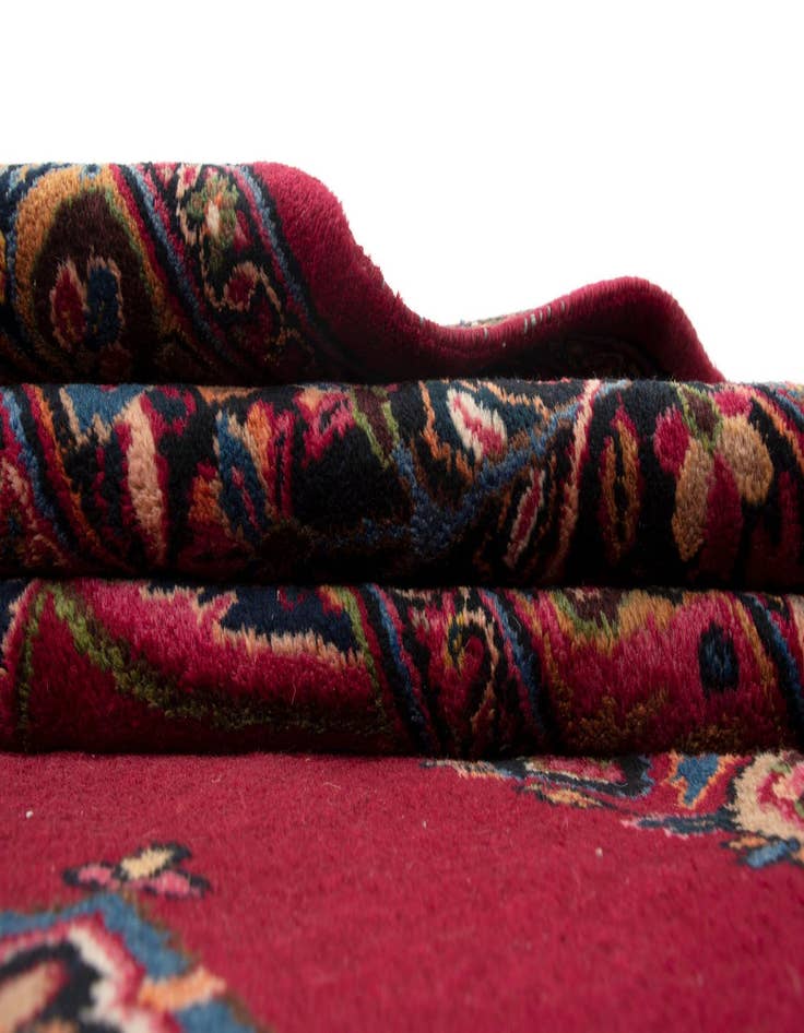 Detail image of  10' 6 x 13' 7  Hand Knotted Mashad Persian Wool Rug