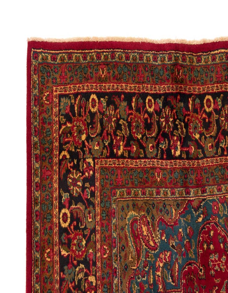 Detail image of  9' 8 x 12' 8  Hand Knotted Mashad Persian Wool Rug