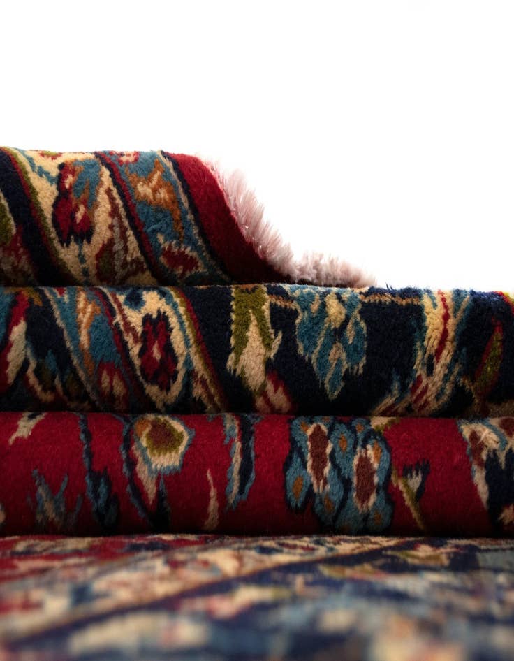 Detail image of  7' 11 x 11' 6  Hand Knotted Mashad Persian Wool Rug