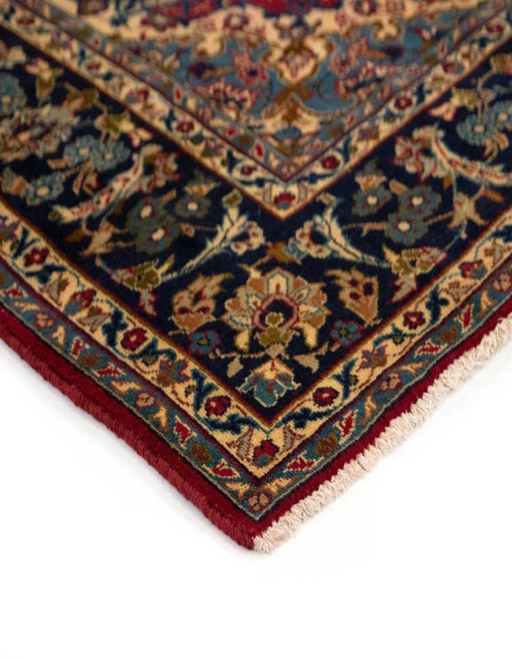 Detail image of  7' 11 x 11' 6  Hand Knotted Mashad Persian Wool Rug