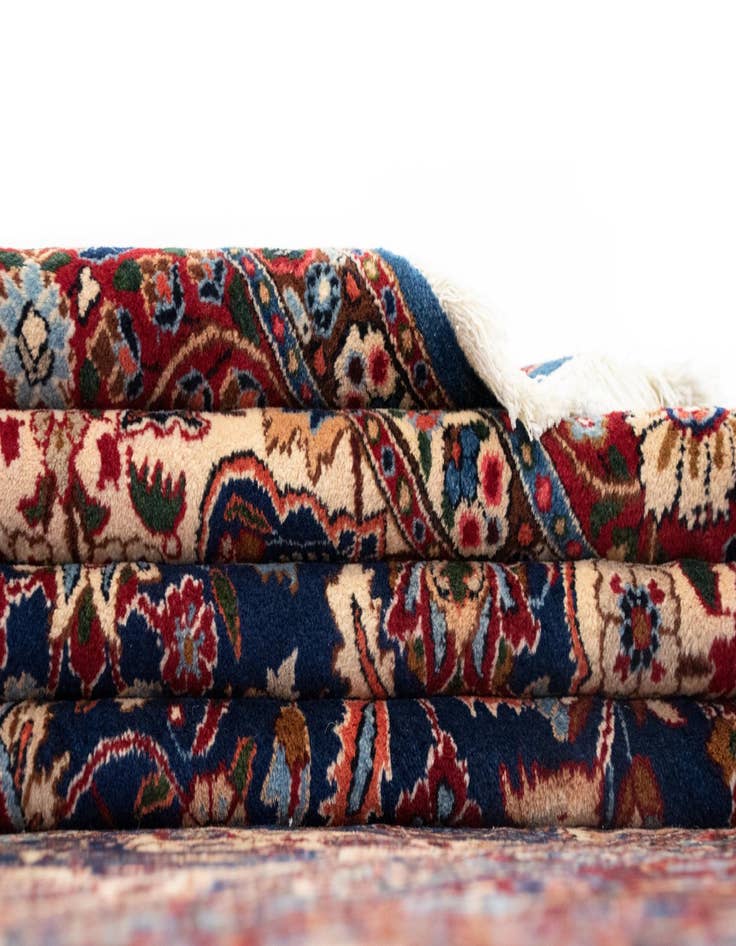 Detail image of  8' x 11' 8  Hand Knotted Mashad Persian Wool Rug