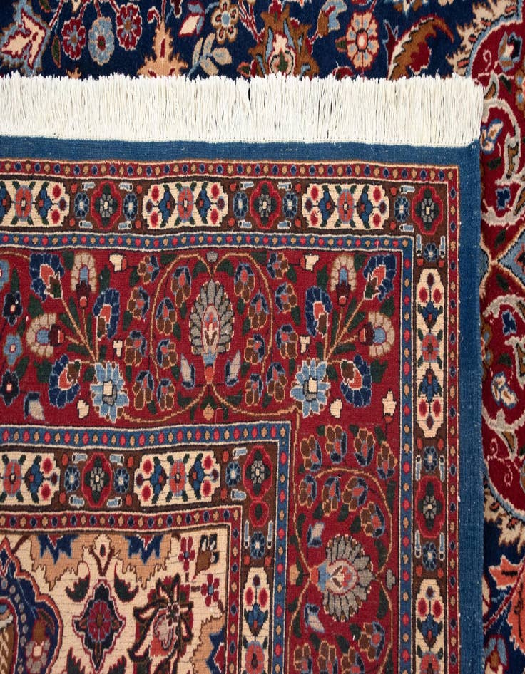 Detail image of  8' x 11' 8  Hand Knotted Mashad Persian Wool Rug