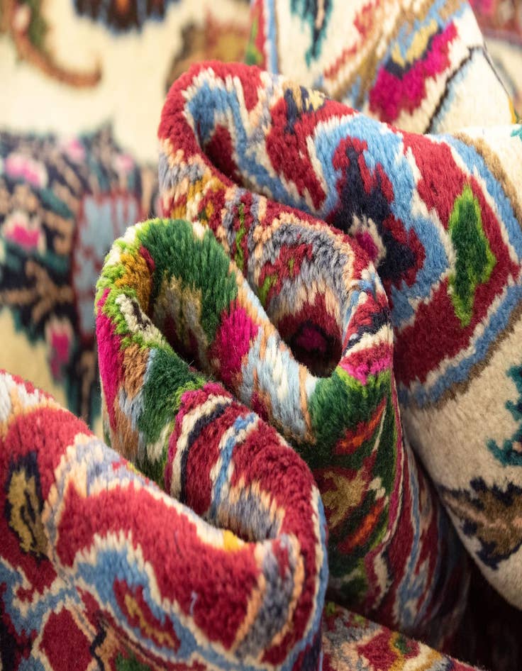 Detail image of  8' 2 x 11' 1  Hand Knotted Mashad Persian Wool Rug