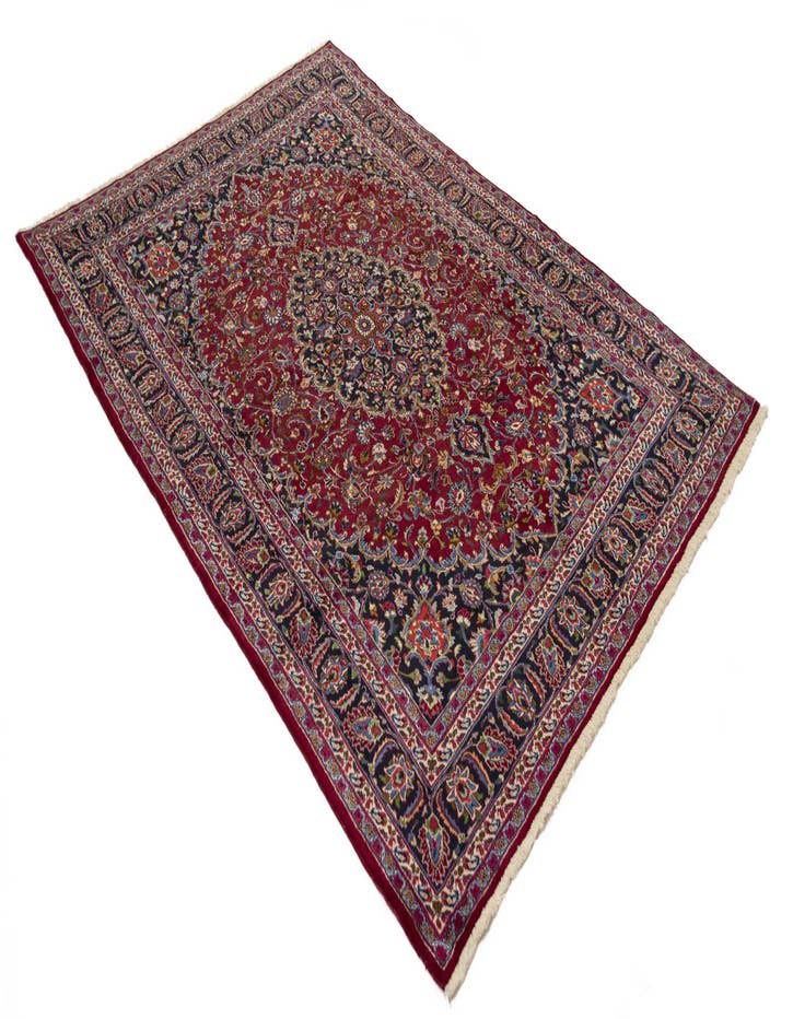 Detail image of  7' 11 x 11' 1  Hand Knotted Mashad Persian Wool Rug