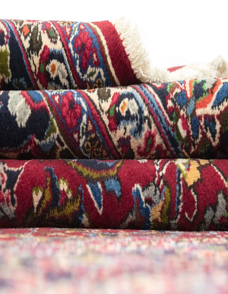 Detail image of  7' 11 x 11' 1  Hand Knotted Mashad Persian Wool Rug