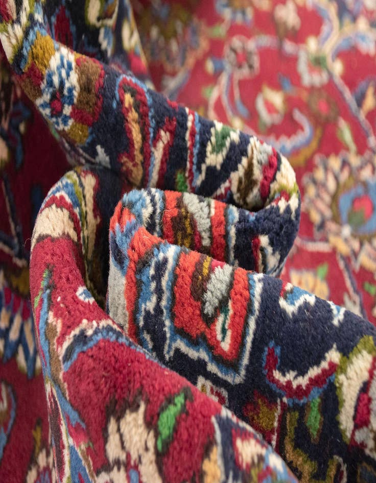 Detail image of  7' 11 x 11' 1  Hand Knotted Mashad Persian Wool Rug