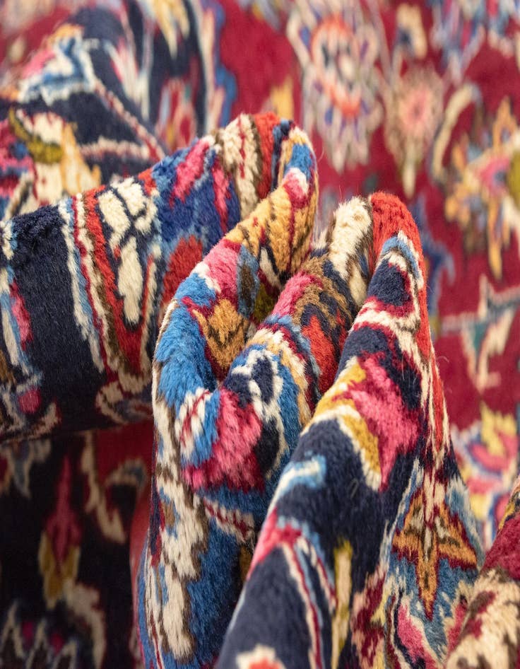 Detail image of  9' 6 x 13' 1  Hand Knotted Mashad Persian Wool Rug