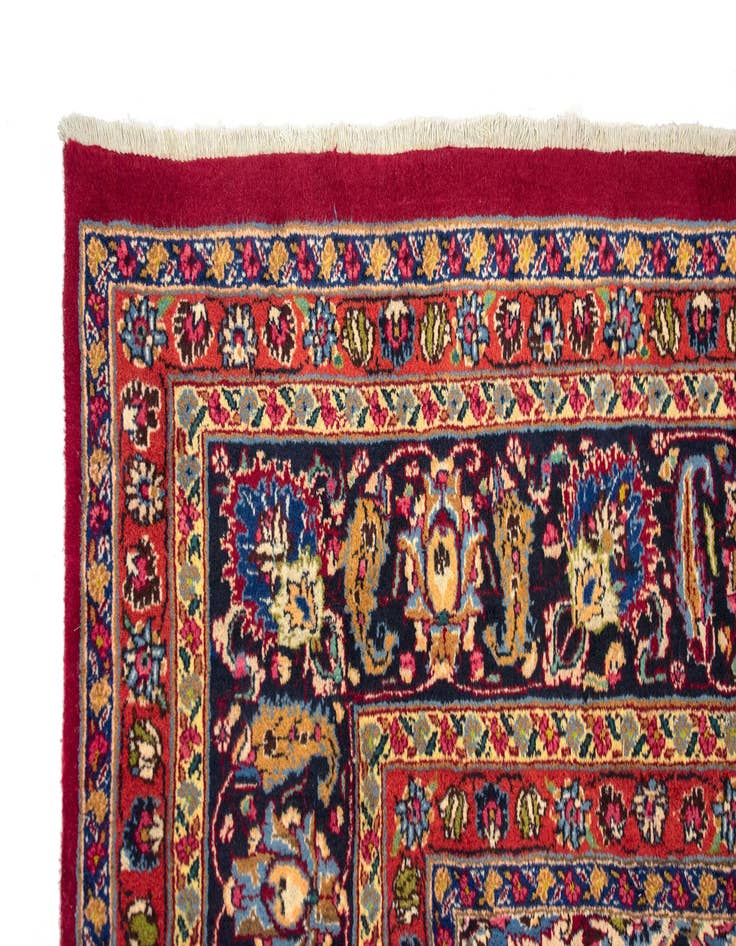 Detail image of  9' 6 x 13' 1  Hand Knotted Mashad Persian Wool Rug