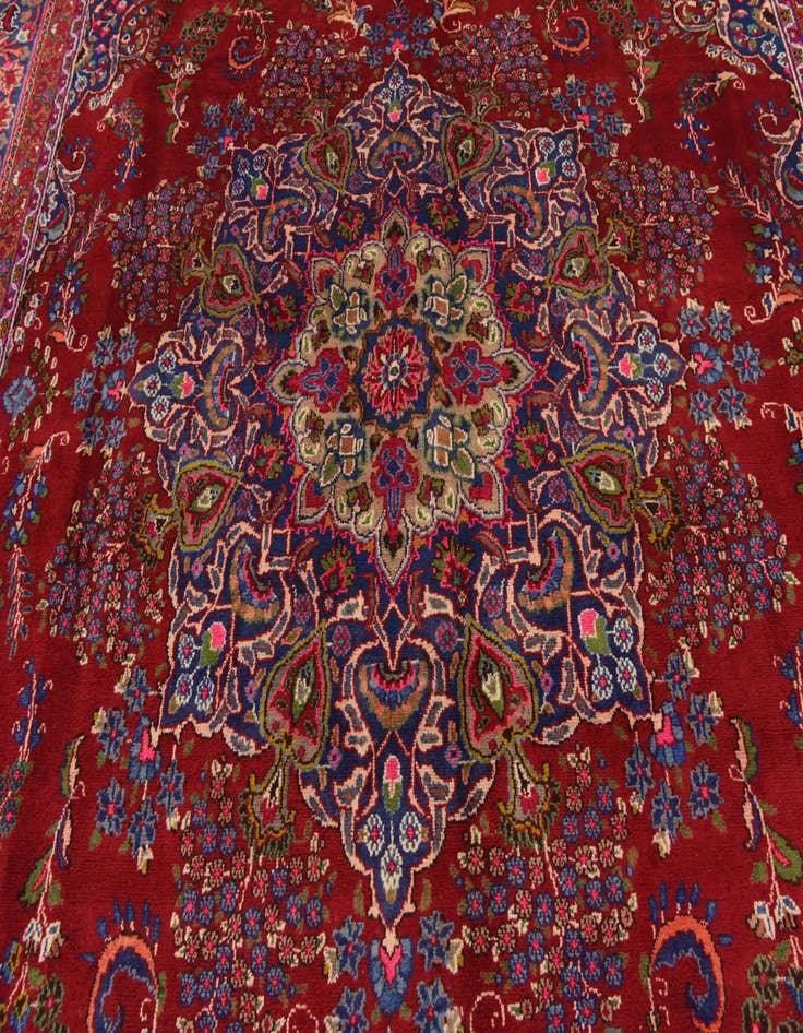 Detail image of  9' 7 x 13' 3  Hand Knotted Mashad Persian Wool Rug