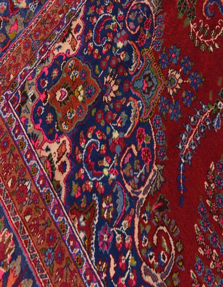 Detail image of  9' 7 x 13' 3  Hand Knotted Mashad Persian Wool Rug