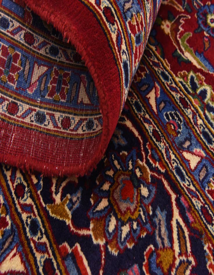 Detail image of  9' 7 x 13' 2  Hand Knotted Mashad Persian Wool Rug