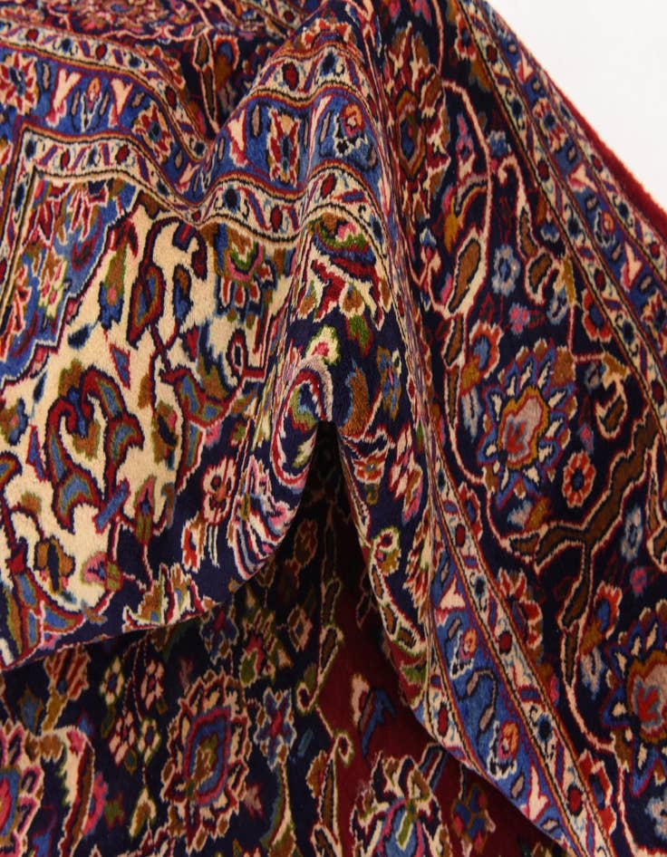 Detail image of  9' 7 x 13' 2  Hand Knotted Mashad Persian Wool Rug