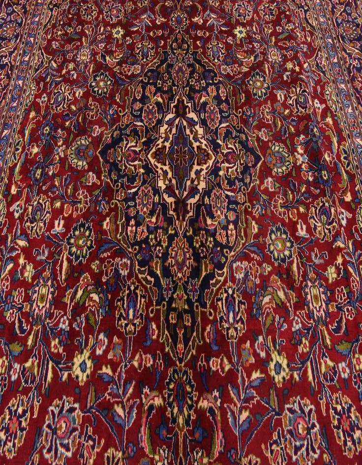 Detail image of  9' 7 x 13' 2  Hand Knotted Mashad Persian Wool Rug