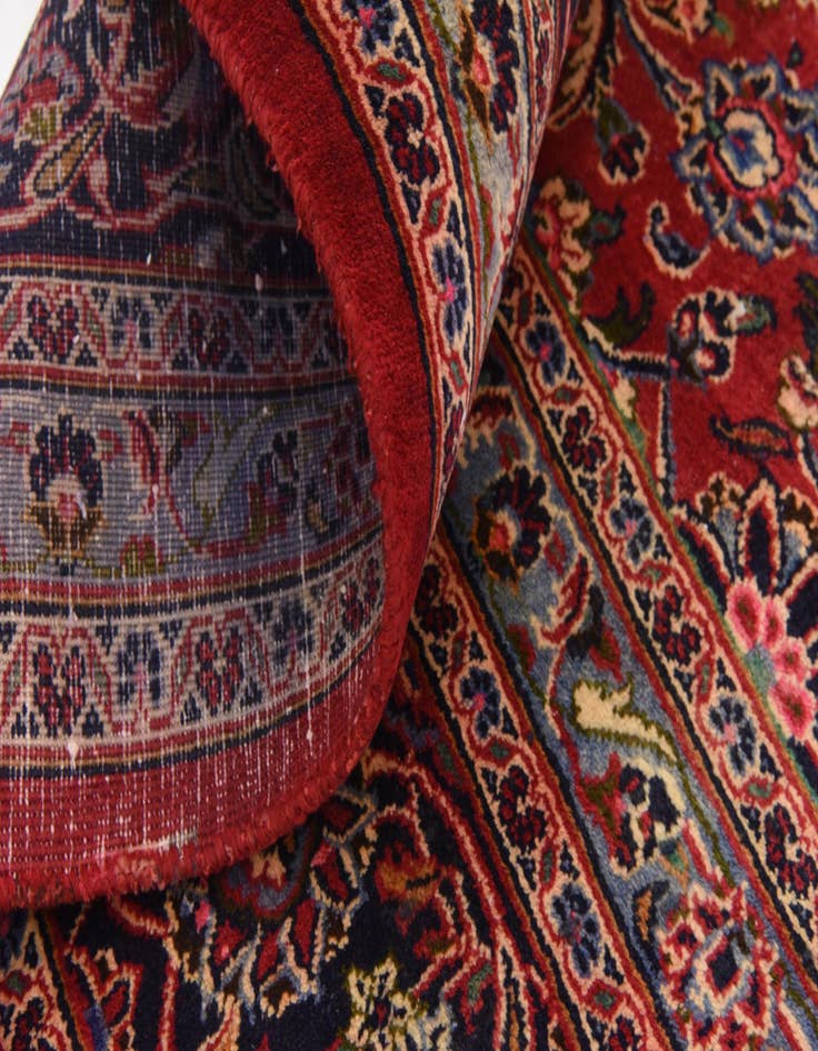 Detail image of  9' 9 x 12' 9  Hand Knotted Mashad Persian Wool Rug