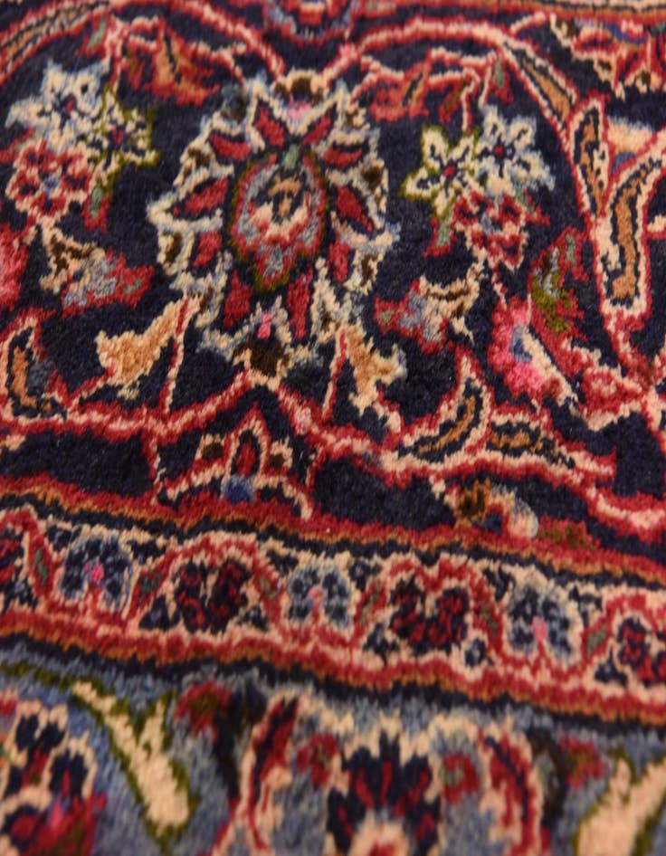 Detail image of  9' 9 x 12' 9  Hand Knotted Mashad Persian Wool Rug