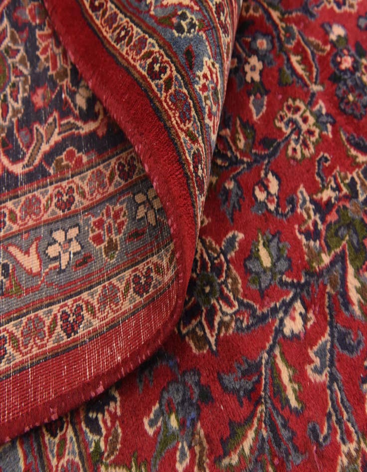 Detail image of  9' 9 x 12' 6  Hand Knotted Mashad Persian Wool Rug