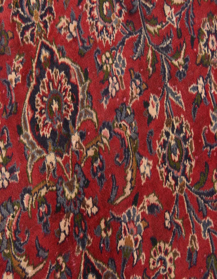 Detail image of  9' 9 x 12' 6  Hand Knotted Mashad Persian Wool Rug