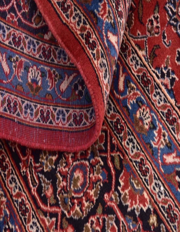 Detail image of  9' 7 x 12' 10  Hand Knotted Mashad Persian Wool Rug