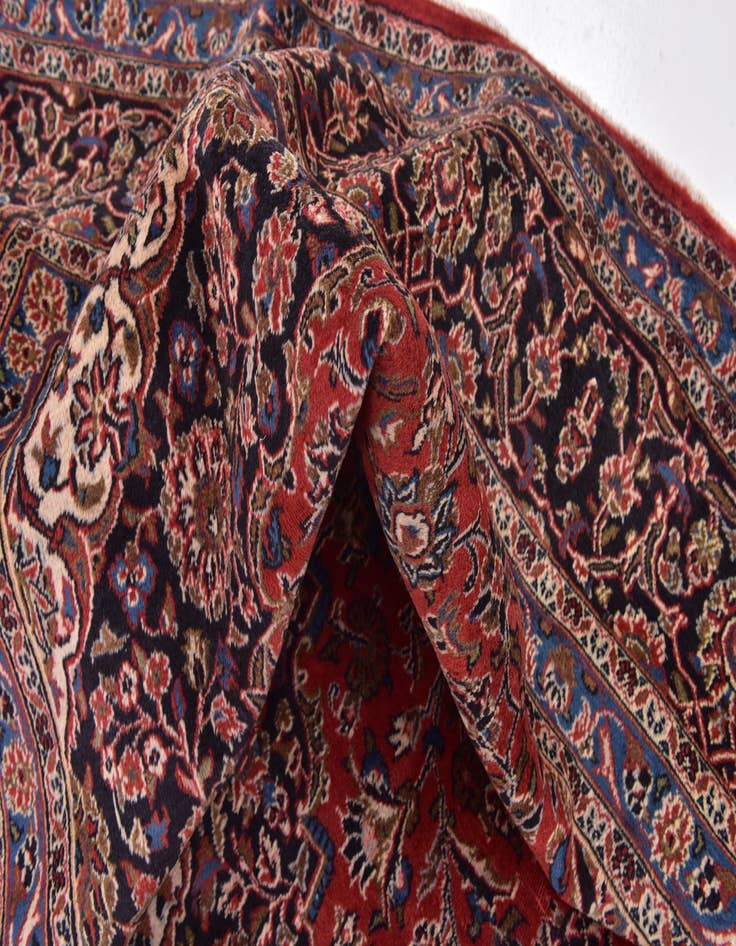 Detail image of  9' 7 x 12' 10  Hand Knotted Mashad Persian Wool Rug