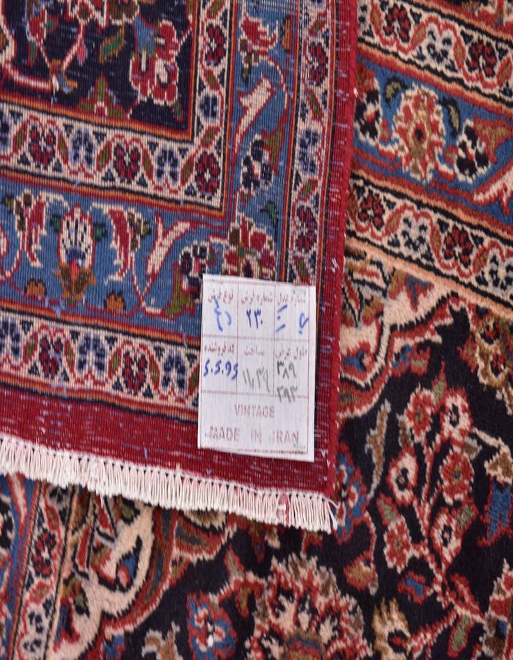 Detail image of  9' 7 x 12' 10  Hand Knotted Mashad Persian Wool Rug