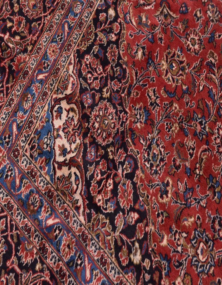 Detail image of  9' 7 x 12' 10  Hand Knotted Mashad Persian Wool Rug