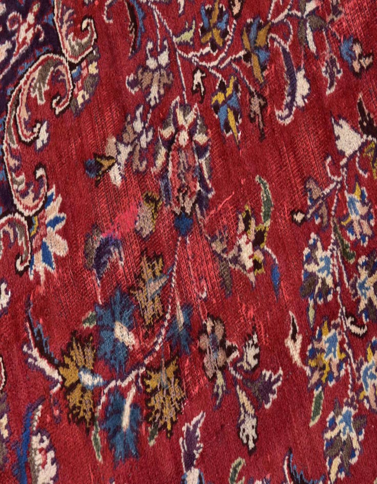 Detail image of  9' 6 x 13'  Hand Knotted Mashad Persian Wool Rug