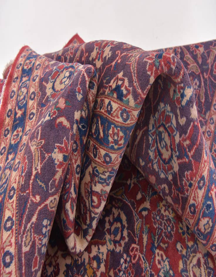 Detail image of  9' 8 x 13'  Hand Knotted Mashad Persian Wool Rug