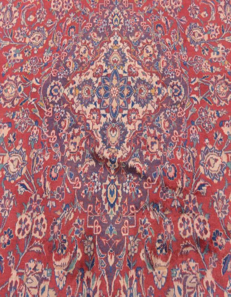 Detail image of  9' 8 x 13'  Hand Knotted Mashad Persian Wool Rug