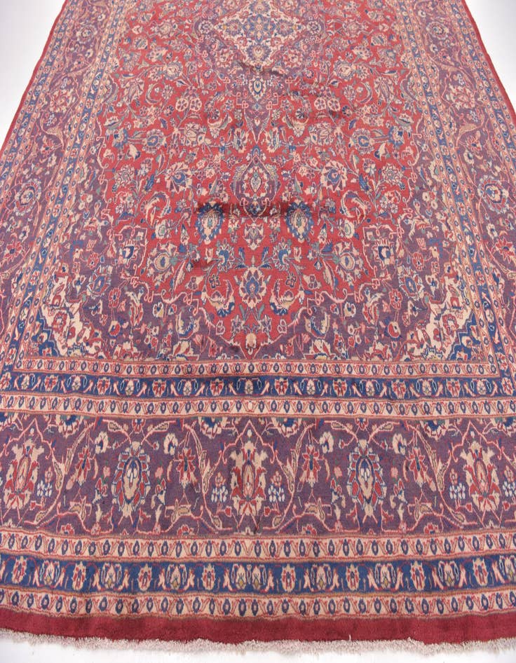 Detail image of  9' 8 x 13'  Hand Knotted Mashad Persian Wool Rug