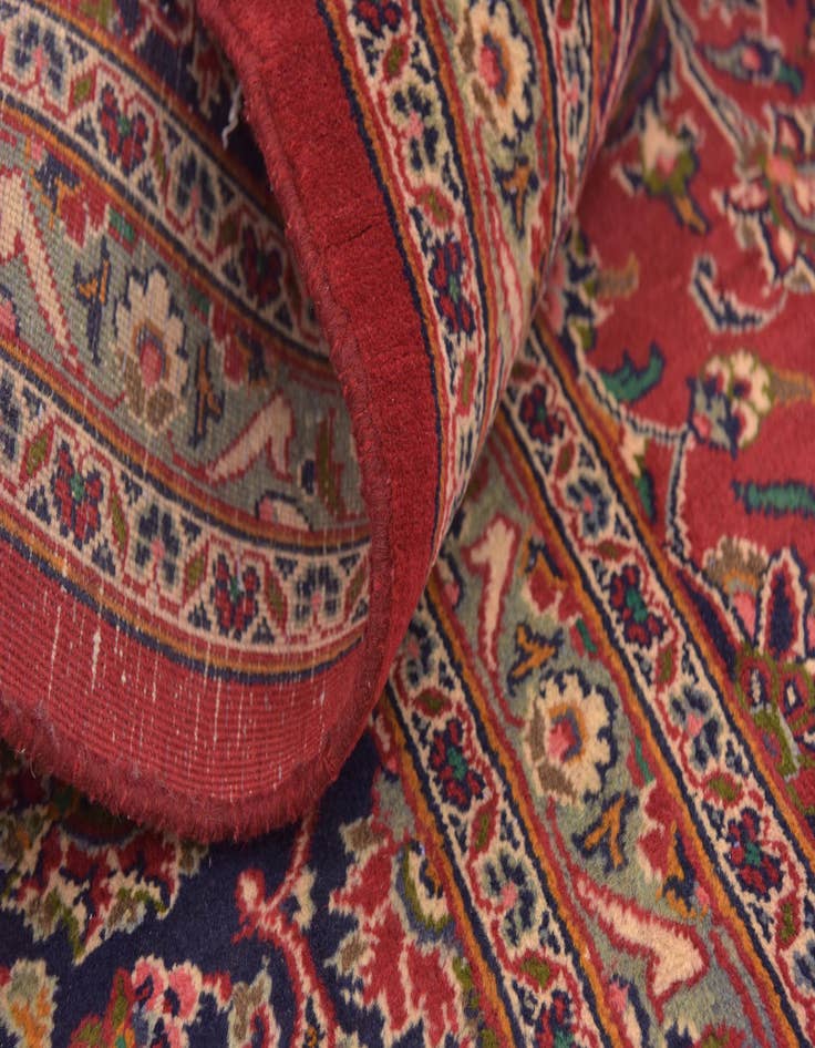 Detail image of  9' 9 x 12' 7  Hand Knotted Mashad Persian Wool Rug